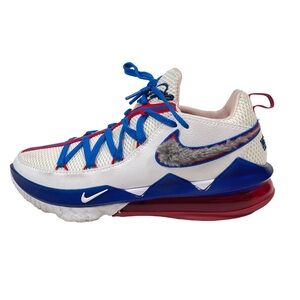 2020 Nike Lebron 17 Low Tune Squad Size 10 White/Red/Blue Sneakers (Retail $170)